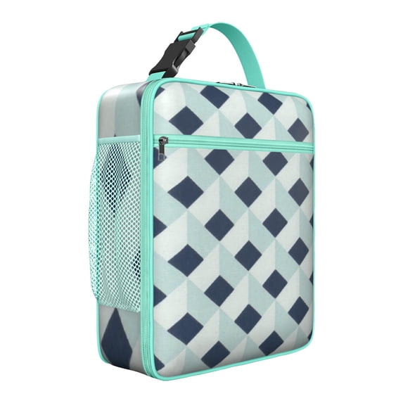 Marble Modern Geometric Flowers Abstract Lunch Box Tote for Men Women Insulated Thermal Food Container Bag for Office Work Picnic Reusable