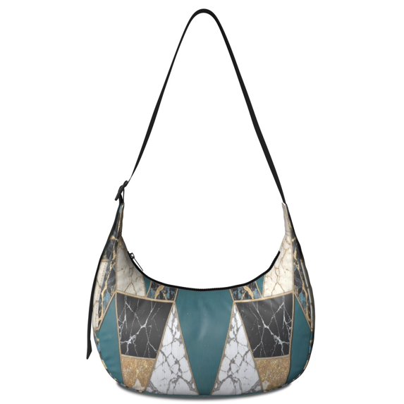 Marble Modern Geometric Flowers Abstract Sling Bag Adjustable Strap Shoulder Bag for Daily Use Everyday Work