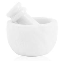 Radicaln White Marble Mortar and Pestle 3" - Handmade Coffee Bean Grinder, Pill Crusher & Herb Grinder- Small Pestle and Mortar for Kitchen Essentials