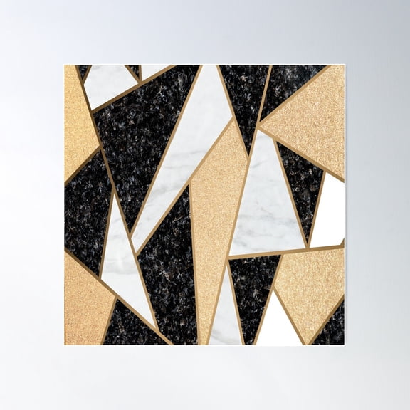 Marble Mosaic Pattern Poster Wall Art, Modern Wall Decor For Living Room Bedroom, 30x30 UNFRAMED