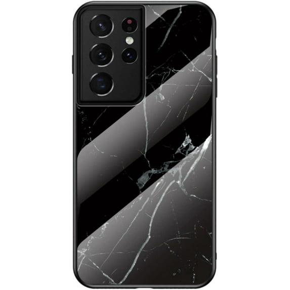 Marble Motif Stained Glass Phone Case for Samsung Galaxy A70 A50 S A30 A20 A40 A60 A80 A90 A10 E, Light and Thin Gorgeous Back Cover, Feel Comfortable Protective Shell(Blue,A30/A20)