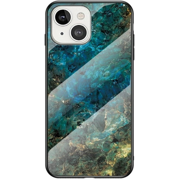 Marble Motif Stained Glass Phone Case for iPhone X XS XR SE 8 7 6 6S Plus Max, Light and Thin Gorgeous Back Cover, Feel Comfortable Protective Shell(Blue,SE 2020)