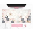 thumbnail image 1 of Marble Mouse pad Extended Full Desk Protector Mousepad Large Gaming Pink Grey Tiles Print Mouse Pads with Stitched Edges XXL,Keyboard Mat with Non-Slip Rubber Base for Office Home Work, 1 of 6