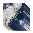 thumbnail image 1 of Marble Navy Blue Cloth Napkins, Abstract Gold White Brick Stone Motif Washable and Reusable Dinner Napkins Set of 6, Table Napkin for Kitchen Party Birthday Wedding Hotel Housewarming 20"x20", 1 of 8