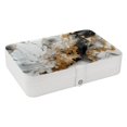 thumbnail image 1 of Marble PU Leather Necklace Holder with Removable Compartment and Portable Jewelry Stand Earring Holder Jewelry Box, 1 of 6