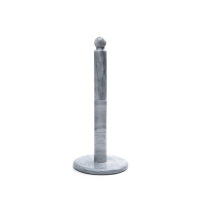 Marble Paper Towel Holder White - Kitchen Holder, 12.5" Height, Spot Clean, Hand Wash, 2.8 lbs, Marble Material