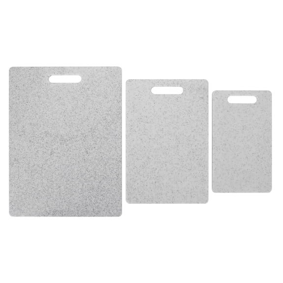 Marble Pattern 3Pcs Plastic Cutting Board Set, Double-Sided Chopping Boards for Kitchen, 3 Sizes (14.4x11.0, 11.8x7.9, 9.8x6.1 inches)