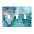thumbnail image 1 of Marble Pattern Blue Gold Switch Cover Decorative Wall Plate, 1 of 5