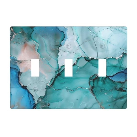 Marble Pattern Blue Gold Switch Cover Decorative Wall Plate