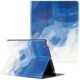 thumbnail image 1 of Marble Pattern Case for Apple iPad 4 & iPad 3 & iPad 2 (9.7 Inch) Tablet - TECH CIRCLE Slim Thin Lightweight Case with (Adjustable Stand) Protective Flip Folio Cute Cover (Blue White), 1 of 8