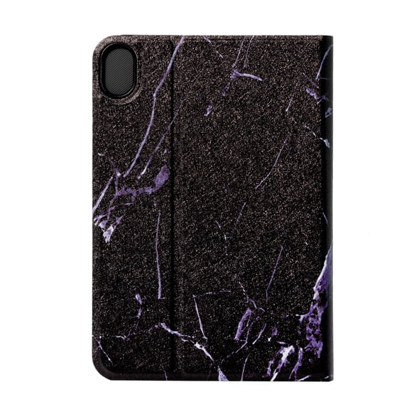 Marble Pattern Case for Apple iPad Mini (2021) (6th Generation) (8.3 Inch) Tablet - TECH CIRCLE Slim Thin Lightweight Case with (Adjustable Stand) Protective Flip Cute Cover (Purple Black Marble)