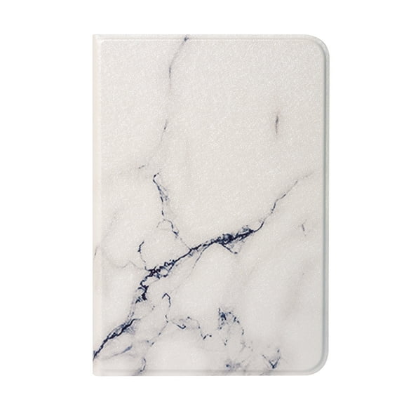 Marble Pattern Case for Apple iPad Mini (2021) (6th Generation) (8.3 Inch) Tablet - TECH CIRCLE Slim Thin Lightweight Case with (Adjustable Stand) Protective Flip Folio Cute Cover (White Marble)