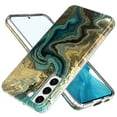thumbnail image 1 of Marble Pattern Case for Samsung Galaxy S22 Plus, Slim Fit Lightweight Soft Silicone Shockproof Transparent Clear Phone Case with Wireless Charging Magsafe Lens Protection Cover,Marble-C, 1 of 7