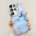 thumbnail image 1 of Marble Pattern Case for Samsung Galaxy S24 Ultra Sparkle Glitter Plating Camera Frame Design, Ultra Slim Shockproof Protective TPU Lightweight Cover Phone Case for Samsung Galaxy S24 Ultra, N, 1 of 9