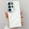thumbnail image 1 of Marble Pattern Case for Samsung Galaxy S25 Sparkle Glitter Plating Camera Frame Design, Ultra Slim Shockproof Protective TPU Lightweight Cover Phone Case for Samsung Galaxy S25, A, 1 of 9