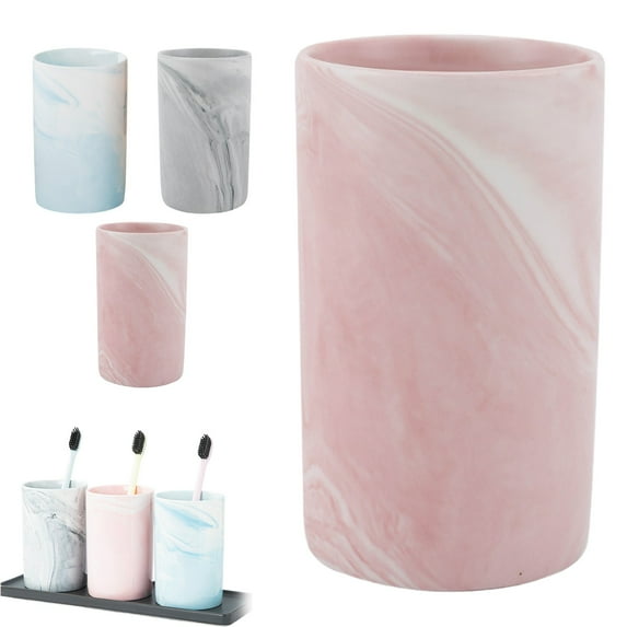 Marble Pattern Ceramic Cup Creative Tooth Mug Ceramic Cup Pink, Patterned Ceramic Mug Set – Stylish Toothbrush Cup Couple’S Bathroom Design & Elegant, 1 Cup