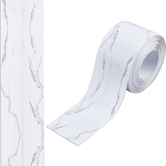 Marble Pattern PVC Plastic Edge Banding Adhesive Veneer Edge Trim for DIY Table Cabinet Furniture Decorative Trim Gainsboro 37x0.9mm 3.2m/roll diy