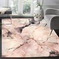 thumbnail image 1 of Marble Pattern Pink Grey Modern Abstract Washable Area Rugs Non Shedding Arti Carpet For Livingroom Bedroom Diningroom Lux Office Indoor Rug Mat 2x3ft, 1 of 6