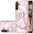 thumbnail image 1 of Marble Pattern for Samsung Galaxy A34 5G Case with Ring Holder Kickstand, Ultra Slim PC Material Shockproof Protective Girls Women Case Cover for Samsung Galaxy A34 5G DLS Rose Gold, 1 of 13