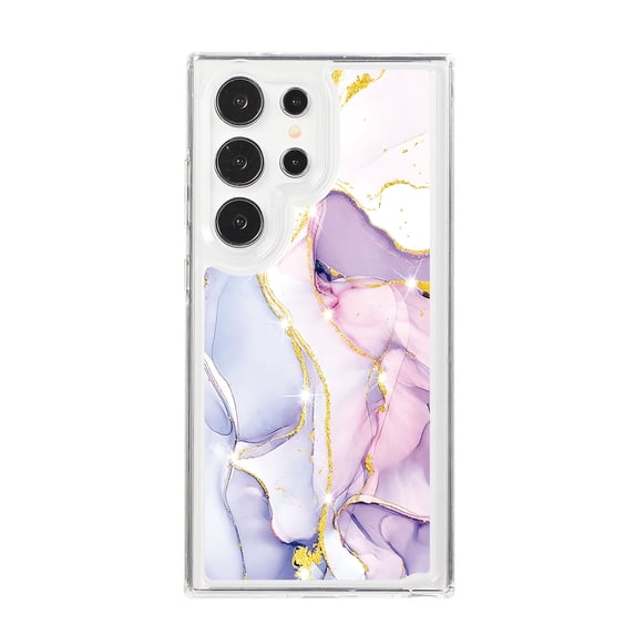 Marble Pattern for Samsung Galaxy S23 FE Back Case, Luxury Shockproof Durable Anti-scratch Ultra Slim Lightweight TPU + PC Clear Anti-yellow Soft Phone Case Cover for Samsung Galaxy S23 FE, D