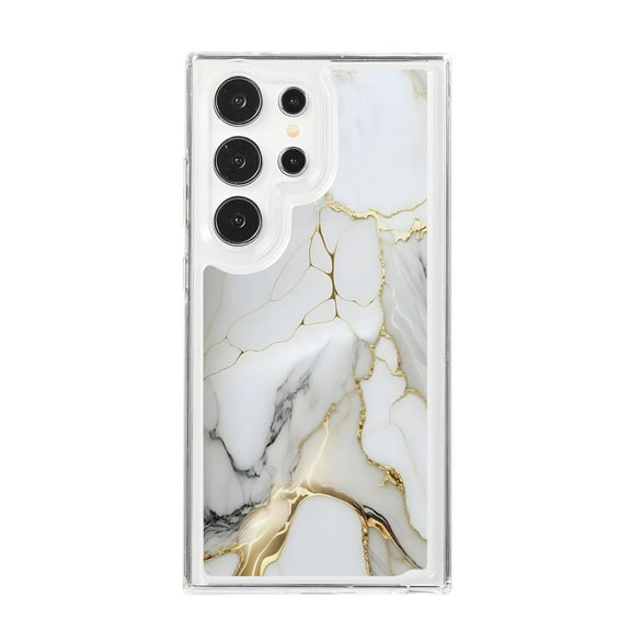 Marble Pattern for Samsung Galaxy S23 Ultra Back Case, Luxury Shockproof Durable Anti-scratch Ultra Slim Lightweight TPU + PC Clear Anti-yellow Soft Phone Case Cover for Samsung Galaxy S23 Ultra, B