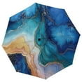 thumbnail image 1 of Marble Pattern Three-Fold Automatic Umbrella Compact PG Fabric for Rain and Sun Protection, 1 of 6