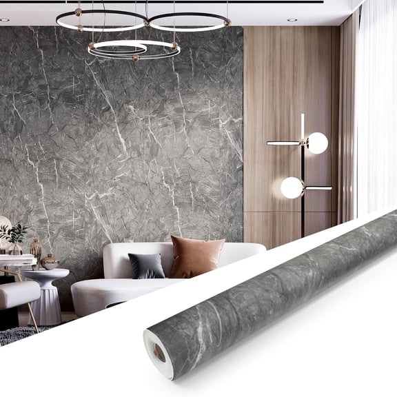 Marble Peel and Stick Waterproof Wall Paneling, 118" x 47" Bardiglio Grey Matte Finish Self-Adhesive Backsplash Tile Vinyl Wall Panel for Kitchen Bathroom Wall Decor, Covers 38.75 Sq. Ft.