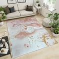 thumbnail image 1 of Marble Pink Machine Washable Area Rugs For Living Room, Non-Slip Rug Dream Art Marble Texture Pink Carpet For Bedroom Entryway Dining Room Office Rug Decor 3x4ft, 1 of 6