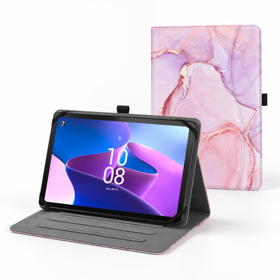 Marble Pink Universal 9-11 Inch Folio Tablet Case with Stand