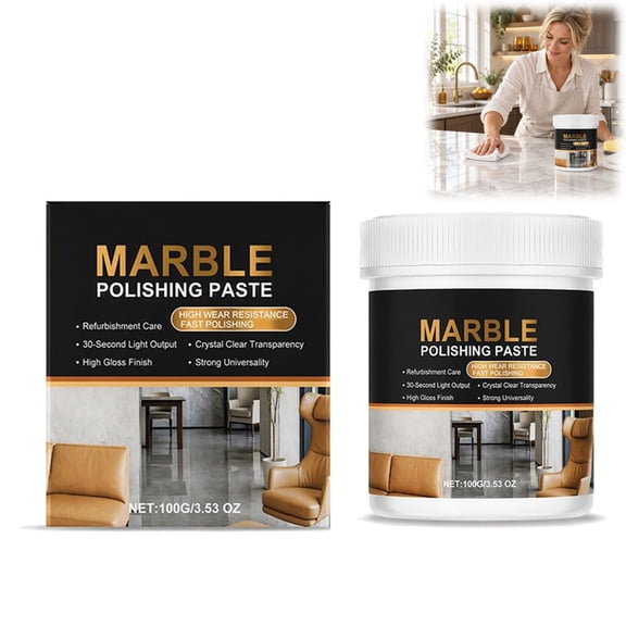 Marble Polishing Paste, Granite & Quartz Countertop Cleaner, Stone Scratch Repair & Plating Agent(1PC)