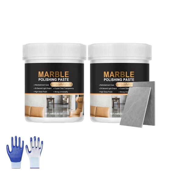 Marble Polishing Paste, Professional Stone Polish Compound for Marble, Granite & Quartz Surfaces, Restores Shine and Smooth Finish, Countertop Cleaner for Floors, Walls and Stone Care