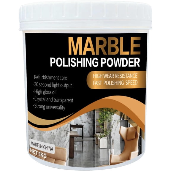 Marble Polishing Powder  for Granite, Marble & Stone SurfacesRestores Shine & Removes ScratchesProfessional Polish for Countertops, Floors & Walls2.2LB