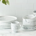 thumbnail image 1 of Marble Porcelain Dinnerware Set, 16 Piece Service for 4, Matte Gray, 1 of 6