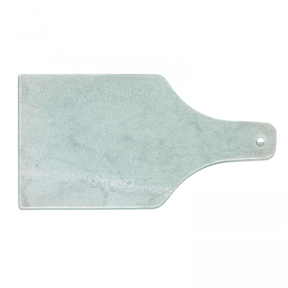 Marble Print Cutting Board, Abstract Granite Cracks Stone Formation Pattern Mine Veins Ceramic Style Image, Tempered Glass Cutting and Serving Board, Wine Bottle Shape, Dust Grey, by Ambesonne