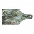 thumbnail image 1 of Marble Print Cutting Board, Retro Style Paintbrush Colors in Marbling Texture Watercolor Art, Tempered Glass Cutting and Serving Board, Wine Bottle Shape, Sand Brown Pale Grey, by Ambesonne, 1 of 1