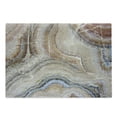 thumbnail image 1 of Marble Print Cutting Board, Surreal Onyx Stone Surface Pattern Pale Blue Details Picture, Decorative Tempered Glass Cutting and Serving Board, Large Size, Cinnamon Beige Tan, by Ambesonne, 1 of 1