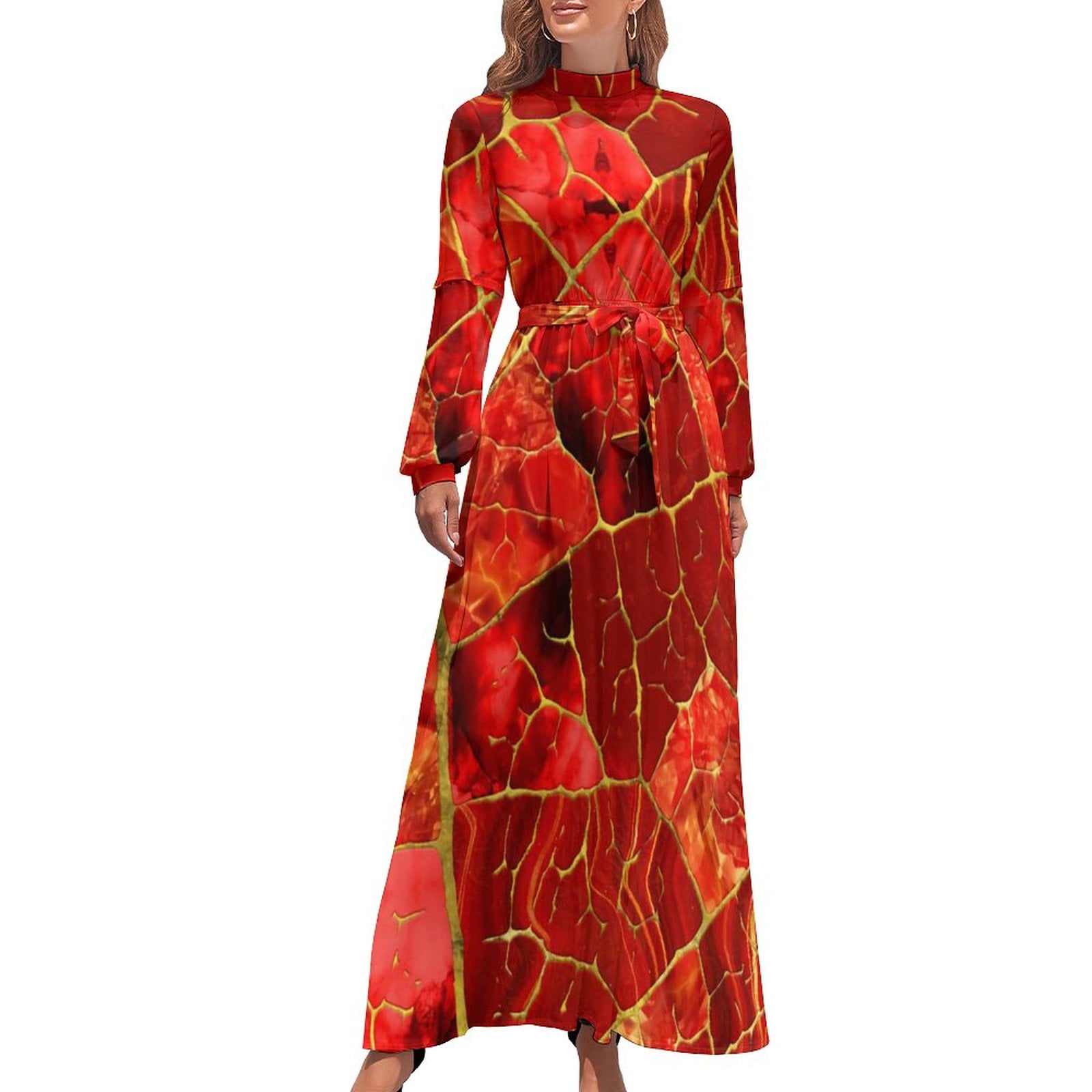 Marble Print Dress Watercolor Flow Abstract Aesthetic Bohemia Dresses ...