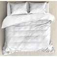 thumbnail image 1 of Marble Print Duvet Cover Set, Stained Marbled Background Image Abstract Textures Monochromatic Design, Decorative 3 Piece Bedding Set with 2 Pillow Shams, Queen Size, White Pale Grey, by Ambesonne, 1 of 3