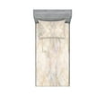 thumbnail image 1 of Marble Print Fitted Sheet & Pillow Sham Set, Pastel Colored Stone Background Crack Patterns Architecture Building Material, Decorative Printed 4 Piece Bedding Decor Set, Twinxl, Beige, by Ambesonne, 1 of 3