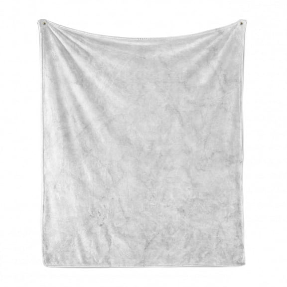 Marble Print Soft Flannel Fleece Blanket, Abstract Granite Cracks Stone Formation Pattern Mine Veins Ceramic Style Image, Cozy Plush for Indoor and Outdoor Use, 50" x 60", Dust Grey, by Ambesonne