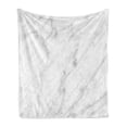thumbnail image 1 of Marble Print Soft Flannel Fleece Throw Blanket, Carrara Marble Tile Surface Organic Style Granite Model Modern Design, Cozy Plush for Indoor and Outdoor Use, 60" x 80", Dust Grey White, by Ambesonne, 1 of 6