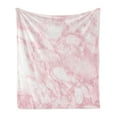 thumbnail image 1 of Marble Print Soft Flannel Fleece Throw Blanket, Soft Granite Texture Old Fashion Space Stone Abstract Macro Scratches Girls, Cozy Plush for Indoor and Outdoor Use, 60" x 80", Pale Pink, by Ambesonne, 1 of 6