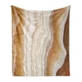 thumbnail image 1 of Marble Print Soft Flannel Fleece Throw Blanket, Odd Wavy Stone Pattern New Lines and Shapes Digital Nature Computer Artwork, Cozy Plush for Indoor and Outdoor Use, 60" x 80", Cream, by Ambesonne, 1 of 5