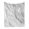 thumbnail image 1 of Marble Print Soft Flannel Fleece Throw Blanket, Marble Surface Textured Hazy Cracks and Veins Shady Limestone Ceramic, Cozy Plush for Indoor and Outdoor Use, 70" x 90", Grey Dust, by Ambesonne, 1 of 6