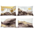 thumbnail image 1 of Ambesonne Throw Pillow Cover 4 Pack, , 12"x20", Mauve Taupe and Mustard, 1 of 2