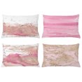 thumbnail image 1 of Ambesonne Throw Pillow Cover 4 Pack, , 12"x20", Pink Ecru and White, 1 of 2
