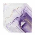 thumbnail image 1 of Marble Purple Cloth Napkins, Gold White Modern Gradient Ocean Ripple Washable and Reusable Dinner Napkins Set of 6, Table Napkin for Kitchen Party Birthday Wedding Hotel Housewarming 20"x20", 1 of 8