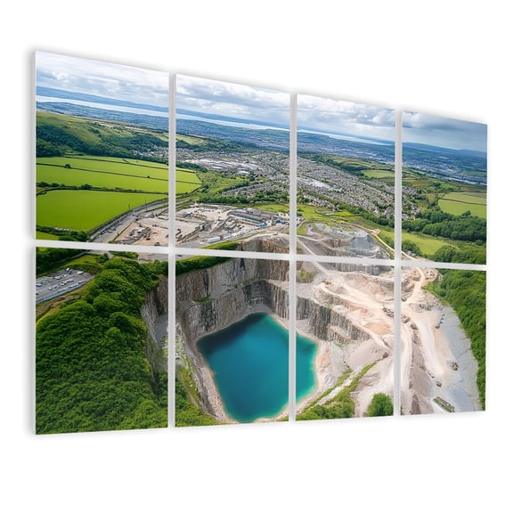 Marble Quarry 8 Pack Art Acoustic Panels Sound Absorbing Marble quarry Carrara Tuscany Italy Decorative Soundproof Wall Panels Self Adhesive for Nursery Game Room Bedroom 48"x32"