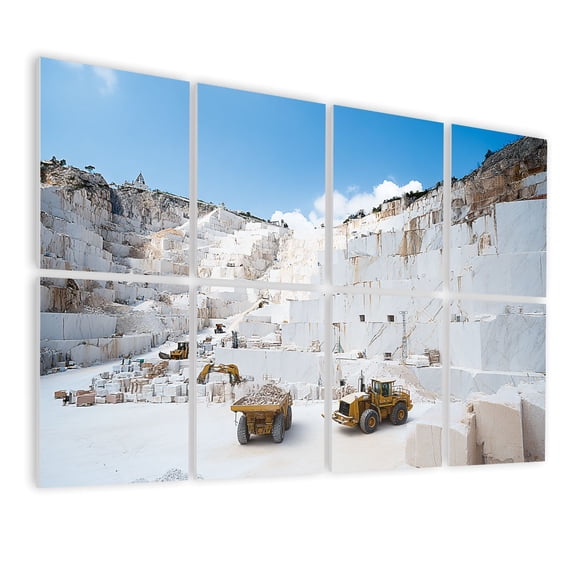 Marble Quarry 8 Pack Art Acoustic Panels Sound Absorbing Marble quarry Carrara Tuscany Italy Decorative Soundproof Wall Panels Self Adhesive for Nursery Game Room Bedroom 48"x32"