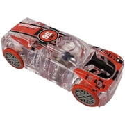 Marble Racers Fire Chief Car, LED Light Up Pull Back Emergency Car, Toy Vehicle for Kids 3 and Up